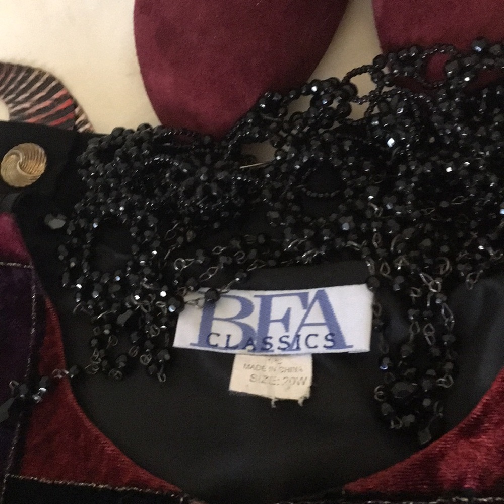 Bfa Classics Patchwork Sheer Sleeve Blouse - image 3